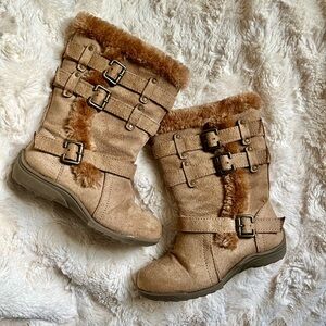 Toddler Girl Faux Fur Buckle Boots